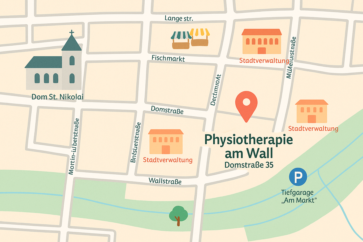 Kontakt – Eingang der Praxis